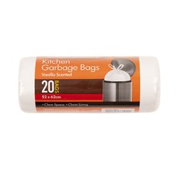 Garbage Bags Scented Vanilla HDPE 27L Pk20 52x62cm