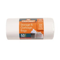 Garbage Bags Transparent HDPE Pk50 76x91cm