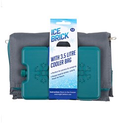 Ice Brick w 3.5L Cooler Bag 22.5x15x15cm