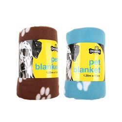 Blanket Pet Printed 150x125cm 2 Asstd Designs