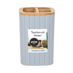Oasis PP w Bamboo Toothbrush Holder Dusty Grey