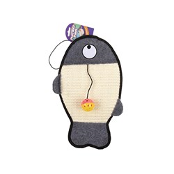 Cat Toy Fish Sisal Scratch Pad w Ball 38x26cm