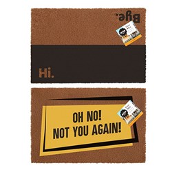 Mat Coir 2 Design Multi Col Rubber Backed 40x60cm