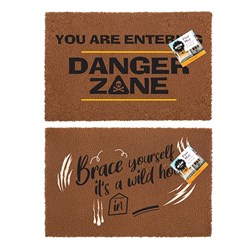 Mat Coir 2 Design Multi Col Rubber Backed 40x60cm