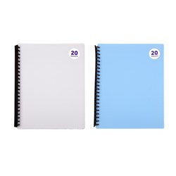 Display Book Spiral Bound A4 PP Cover 20 Pockets