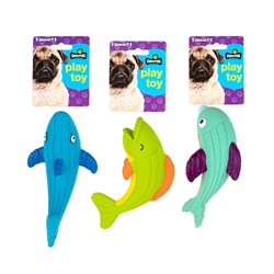 Dog Toy Sea Animals Latex 17.5cm Squeaky 3 Asstd