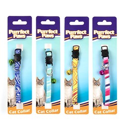 Collar Cat Printed Designs Small 22-29cm 4 Asstd
