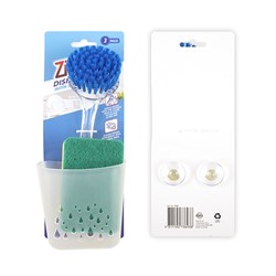 Dishwashing Set 3Pk Dish Wand w Holder & Sponge