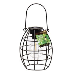 Light Hanging Round Black Metal Style 1L W.W Solar PDQ