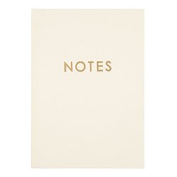 Fabric Notebook A5 160pg Cream