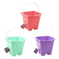 Toys Beach Bucket 18x20x17cm 3 Asst