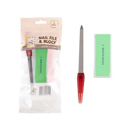 Nail File w Block 2pc Set