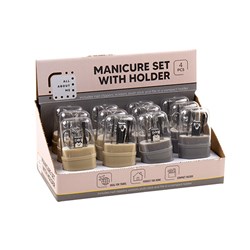 Manicure Set 4pk w Holder