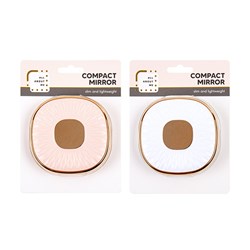 Mirror Compact ABS 9x9cm 2 Asst Cols