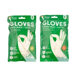 Gloves Disposable Latex 8pk Asst Sizes M/L
