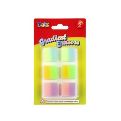 Erasers Novelty Gradient Design 6pk