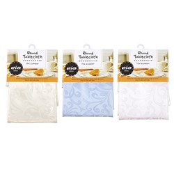 Tablecloth Round Dia 152cm 3 Asst Cols