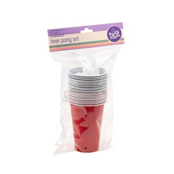 Party Game Beer Bong Set Red/Blue Cups 6 Ping Pong