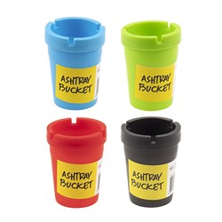 Ashtray Bucket Asstd Cols 11x8cm