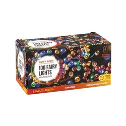 Lights Fairy Multicolour 8F Battery Operated Pk100