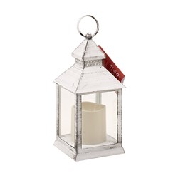 Light Lantern w Candle 1L W.W 10.5x10.5x23.5 B/OP