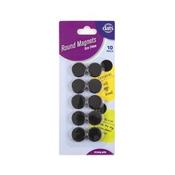 Magnetic Round Black 24mm 10pk