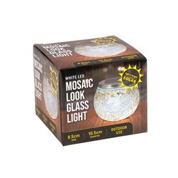 Light Mosaic Look Solar 9x10.5x10.5cm