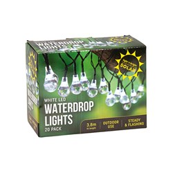 Lights Mini Water Drops White Solar Pk20