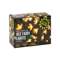 Lights Bee Cover Warm White Leds Solar Pk20