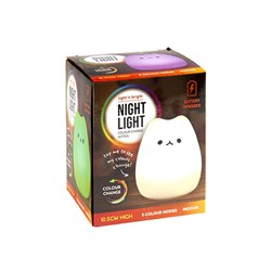 Light NIght Kids Style Silicon Kitten White/Col Change B/OP