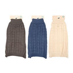 Pet Jumper Knitted 45cm 3 Asstd Colours
