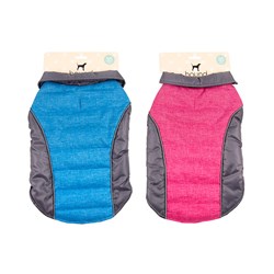 Pet Jacket Puffer Linen/Oxford 45cm 2 Asstd Colours