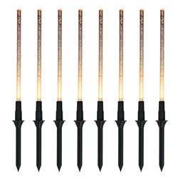 Stake Lights Solar Bubble Style W,Whitel H40cm Pk8