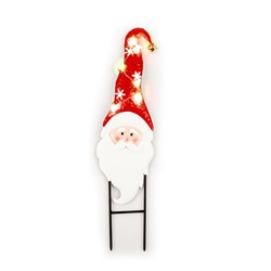 Light Santa Garden Metal Stake 6L W.W B/OP H47.5cm Pk1