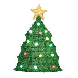 Light Tree w 15L Multicolour Bulbs 26x35x2cm B/OP Pk1