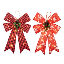 Light Christmas Bow 50L 52x33x3cm B/OP w Timer