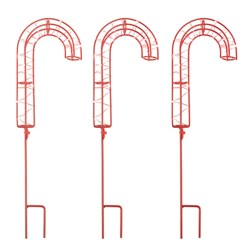 Stake Lights Candy Cane 90L Red H30cm Solar Pk3