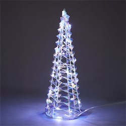 Tree Cone Table Light 30L White 10.5x10.5x29.5cm B/OP