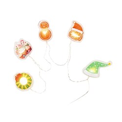 Window Sticker 5L Xmas Light String 88x7cm B/OP Pk5