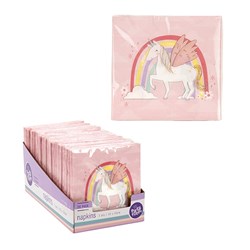 Serviettes Napkin 16gsm 20pk 33x33cm Unicorn
