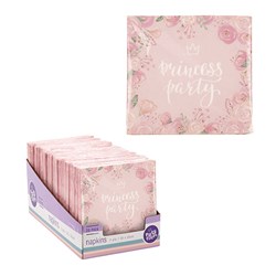 Serviettes Napkin 16gsm 20pk 33x33cm Princess Party