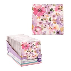 Serviettes Napkin 16gsm 20pk 33x33cm Floral