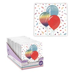 Serviettes Napkin 16gsm 20pk 33x33cm Balloons
