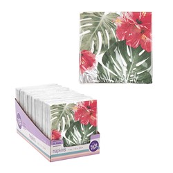 Serviettes Napkin 16gsm 20pk 33x33cm Leaf