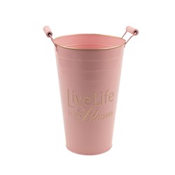 Tin Can Metal Pot 24x30cm Pink