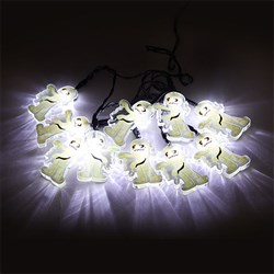 Halloween Mummy String Lights Cool White Leds Pk10 B/OP PDQ