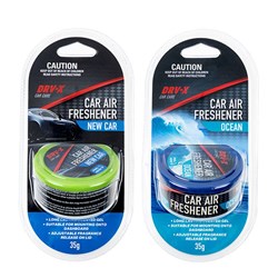 Air Freshener Car Gel 2 Asstd Ocean Breeze + New Car