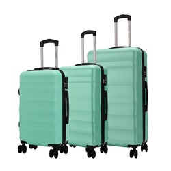 Luggage Set 3 ABS 8 Wheels 50/60/70 Non-Expandable Aqua
