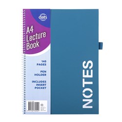 Notebook PP Cover Lecture A4 Spiral w Pen Holder and