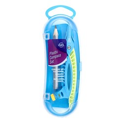 Compass Set Plastic Blue w Pencil